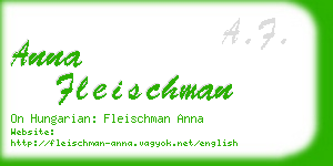 anna fleischman business card